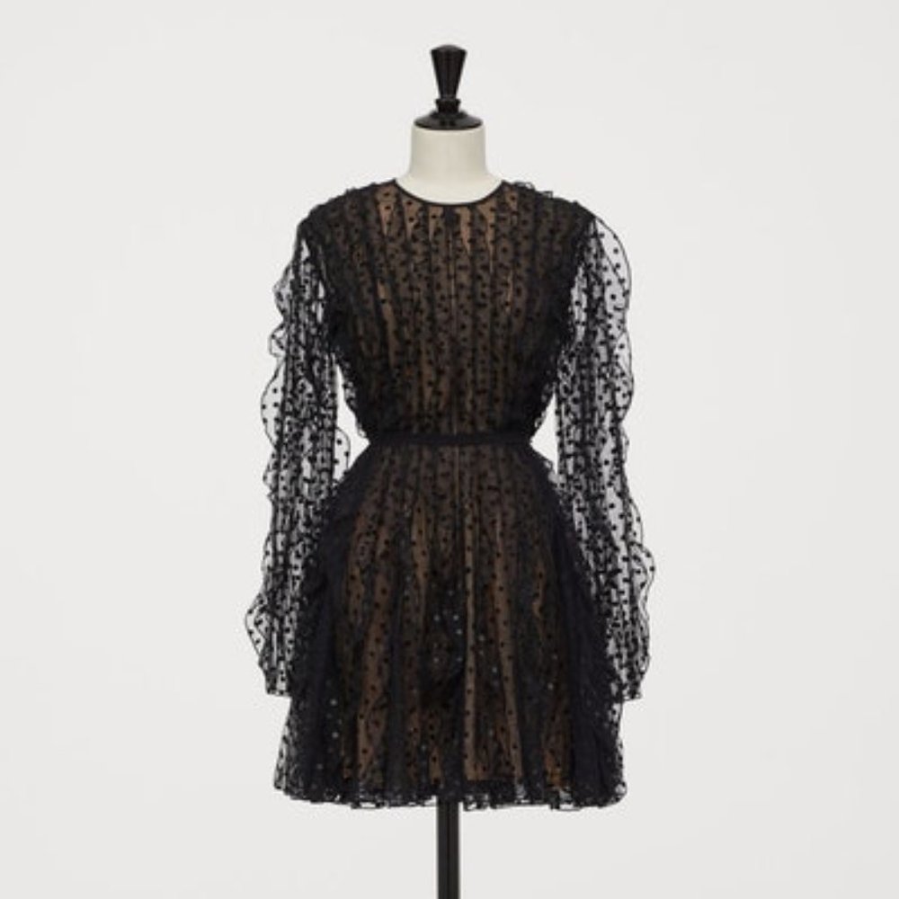 Giambattista Valli x H&M black lace dress size 12